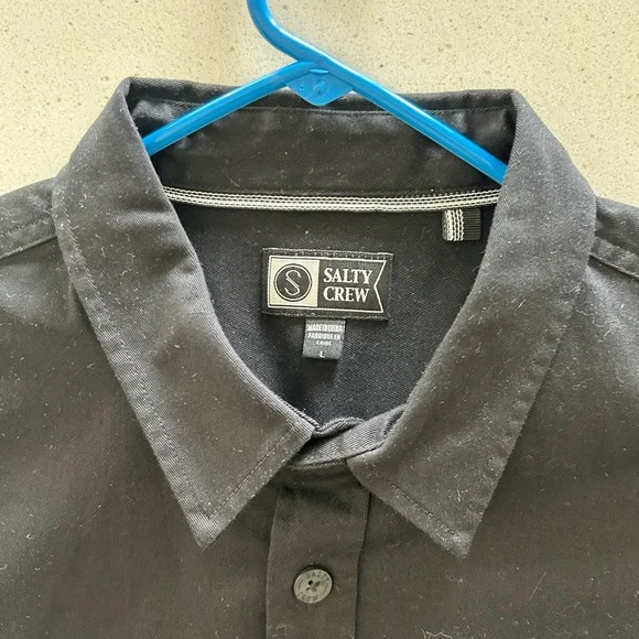 Salty Crew Black Casual Button-Down Shirt - Picture 6 of 8